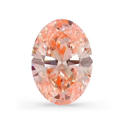 Lab Grown IGI 0.39ct VS2 Fancy Vivid Pink Oval Diamant