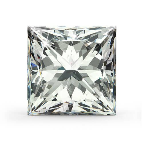 GIA 0.51ct SI1 H Prinzess Diamant
