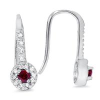 Diamantohrringe mit Rubinen Dhani