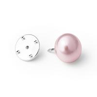 Minimalistische Brosche mit rosa Perle Suzume