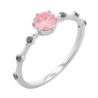 Verlobungsring mit zertifiziertem Fancy Pink Lab Grown Diamanten Imelda