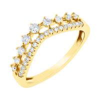 Doppelter Ring mit Lab Grown Diamanten Hebe