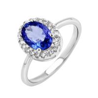 Ring mit Tansanit und Diamanten Daffne