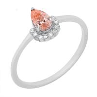 Verlobungsring mit einem zertifizierten Fancy rosa Lab-Grown Diamanten Pallavi