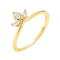 Ring in V-Form mit Lab Grown Marquise Diamanten Riori