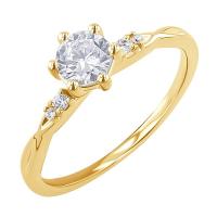 Goldener Verlobungsring mit 1 ct IGI zertifiziertem Lab Grown Diamanten Mileva