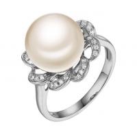 Romantischer Perlenring und Diamanten Qiana