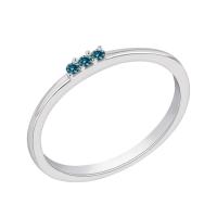 Ring aus Silber mit blauen Diamanten Nicklas