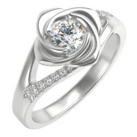 Verlobungsring in Rosenform mit Diamanten Xalor