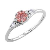 Verlobungsring mit zertifiziertem fancy rosa Lab Grown Diamanten Diana