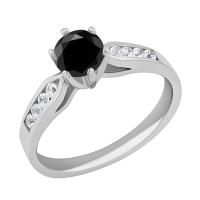 Verlobungsring mit schwarzem Diamant Mita