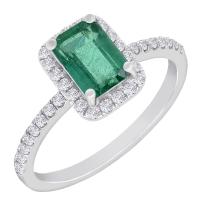 Wunderschöner Smaragd-Ring aus 750 Gold mit Diamanten Cheniah