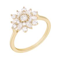 Ring mit Blume aus Diamanten Yuriy