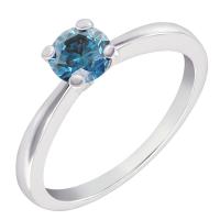 Verlobungsring mit blauem 0.384ct CGL zertifiziertem Diamanten Enemie