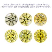 Lab Grown IGI 0.38ct VVS2 Fancy Vivid Yellow Rund Diamant LG572330538