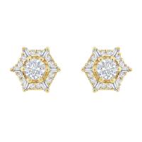 Ohrringe in Hexagonform mit Diamanten Shamil