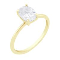 Goldener Verlobungsring mit 0.41 ct IGI zertifiziertem ovalem Lab Grown Diamanten Frost