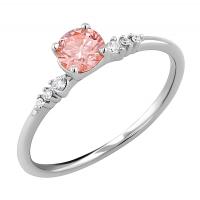 Verlobungsring mit zertifiziertem fancy rosa Lab Grown Diamanten Amity