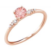 Verlobungsring mit 0.40ct IGI-zertifiziertem rosa Lab Grown Diamanten Amity