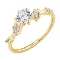 Goldener Verlobungsring mit 0.52 IGI zertifiziertem Lab Grown Diamanten Therese