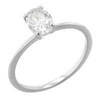 Verlobungsring mit einem ovalen Diamanten Frost