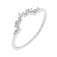 Ring in V-Form mit runden Diamanten Callum