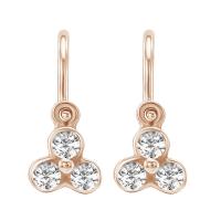 Goldene Kinderohrringe mit Lab Grown Diamanten Jasmine