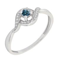 Verlobungsring mit blauem Diamant Nurisa