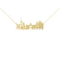 Silberne Halskette Stadt Prag
