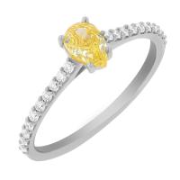 Verlobungsring mit einem zertifizierten fancy yellow Lab Grown Diamanten Ernes
