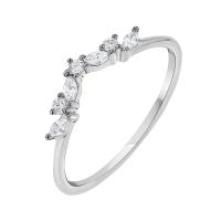 Ring in V-Form mit runden und Marquise Diamanten Fergal