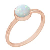 Minimalistischer Ring mit weißem Opal Stowy