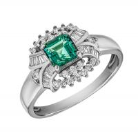 Wunderschöner Smaragdring mit Diamanten Navin